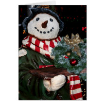 Frosty The Snowman Bearing Yuletide Greetings Card