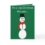 Frosty The Snowman Died Christmas Cards
