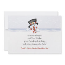 Frosty the Snowman - Personalized Business Holiday Invitations