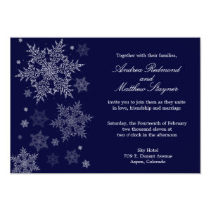 Frosty Winter Snowflake Wedding invitation 5
