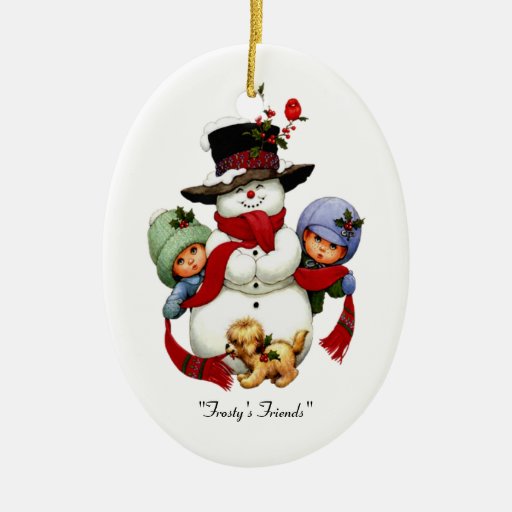frosty s friends holiday ornament zazzle frosty s friends holiday ornament zazzle