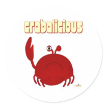 Frowning Red Crab Crabalicious stickers
