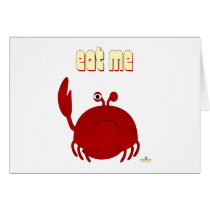 Frowning Red Crab Eat Me cards