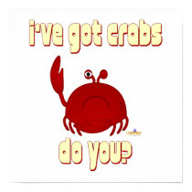 Frowning Red Crab I've Got Crabs Do You posters
