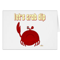 Frowning Red Crab Let's Crab Dip cards