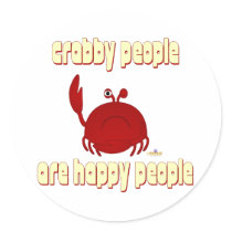 Frowning Red Crab   People Are Happy People stickers