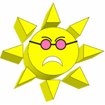 Frowning Sun Ornament photo sculptures