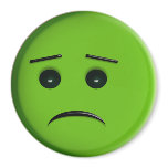 Frowny Face Green Magnets