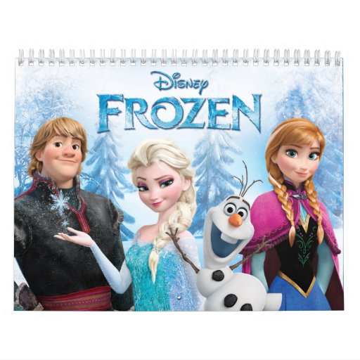 Frozen Anna, Elsa, Kristoff and Olaf Calendar Zazzle