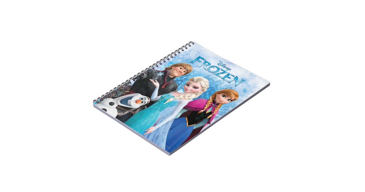 Frozen Anna, Elsa, Kristoff and Olaf Notebook Zazzle