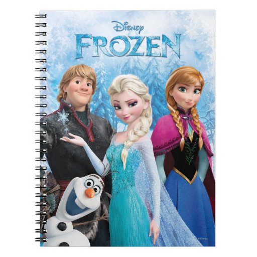Frozen Anna, Elsa, Kristoff and Olaf Notebook Zazzle