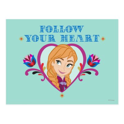 Frozen, Anna Follow Your Heart Postcard