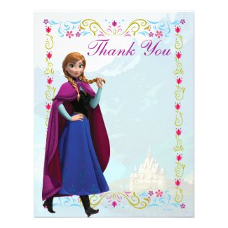 Frozen Anna Thank You Personalized Invitation