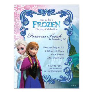 Frozen Birthday Invitation 4.25" X 5.5" Invitation Card