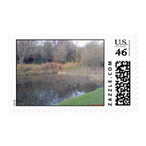 Frozen Brighton Lake, Tunbridge Wells, Kent, UK postage