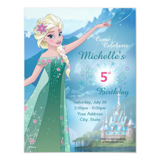 Frozen Elsa Birthday Party Invitation Zazzle 