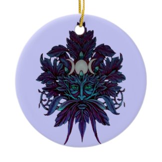 Frozen Green Man God of Leaves Ornament