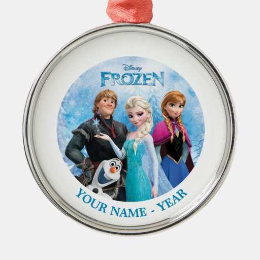 frozen group personalized round metal christmas ornament frozen group personalized round metal christmas ornament
