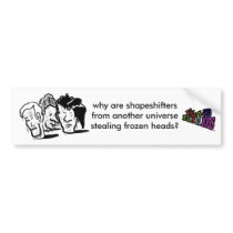 frozen heads bumper stickers