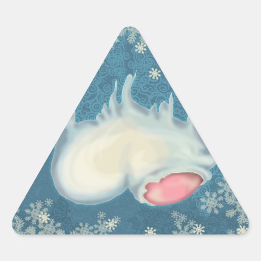 Frozen Heart Triangle Sticker