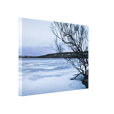 Frozen Lake Stretched Canvas Prints