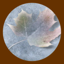 Frozen Leaf on Ice stickers