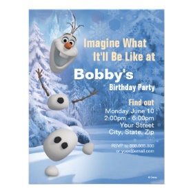 Frozen Olaf Birthday Invitation Personalized Invitation