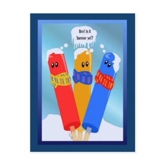 Frozen Popcicles' Summer Postcard postcard