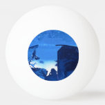 "Frozen Ridge #3" Abstract Ping Pong Ball