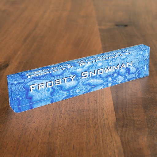 frozen-water-drops-name-plate-zazzle