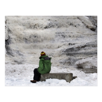 Frozen Waterfall Buttermilk Falls Postcard