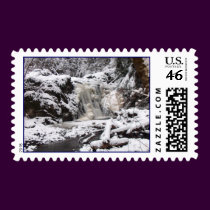 FROZEN WATERFALL by SHARON SHARPE postage