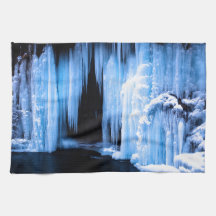 Frozen Waterfall Towel