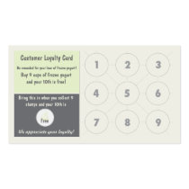 Frozen Yogurt Loyalty Business Card