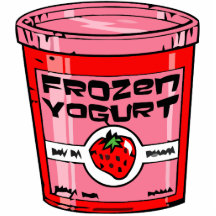 Frozen yogurt photo cutouts