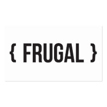 Frugal - Bracketed - Black and White Business Cards