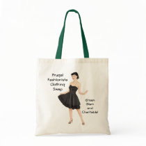 Frugal Fashionista Clothing Swap "Green" Tote Bag by FrugalFashionista Frugal Fashionista Clothing Swap "Green" Tote Bag