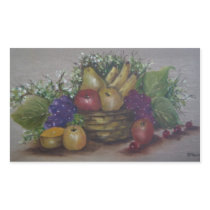 FRUI BASKET RECTANGULAR STICKERS