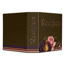 Fruit And Roses Recipe Book Vinyl Binders