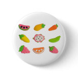 Fruit and vegetable shaped gummy candy pinback buttons