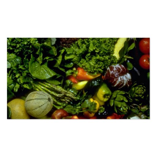 Fruit and vegetables business cards (back side)