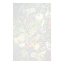 Fruit and vegetables stationery paper