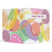 Fruit and Veggie Recipe Book 3 Ring Binder