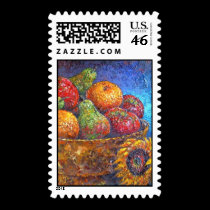 Fruit Basket Painting Art - Multi stamps