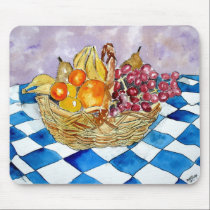 fruit basket still life kitchen art mouse pad mousepads