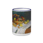 Fruit Basket with Apples and Grapes Claude Monet Coffee Mugs