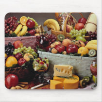 Fruit baskets, mixed fruit and cheeses mousepads