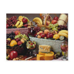 Fruit baskets, mixed fruit and cheeses postcards