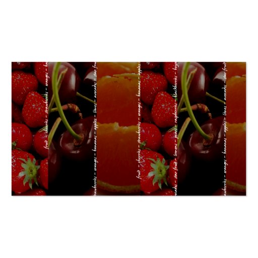 Fruit Business Card (back side)