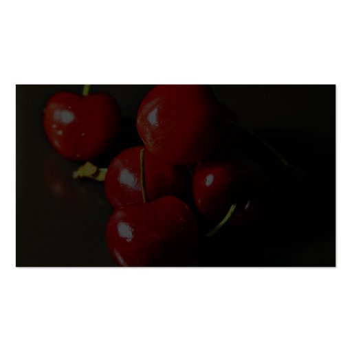 Fruit Cherries Cherry Business Card Templates (back side)